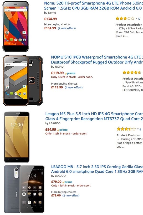 Infected Android devices on Amazon