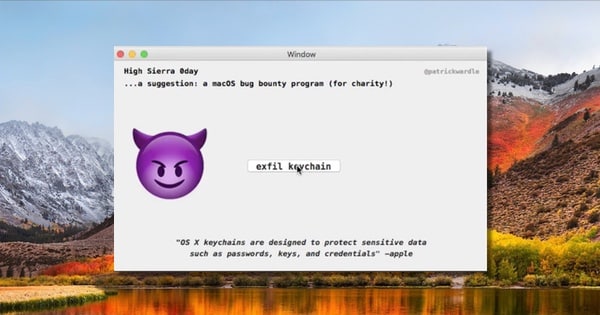 Keychain-busting zero-day disclosed hours before release of macOS High Sierra