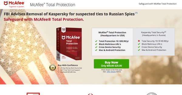 Mcafee kaspersky