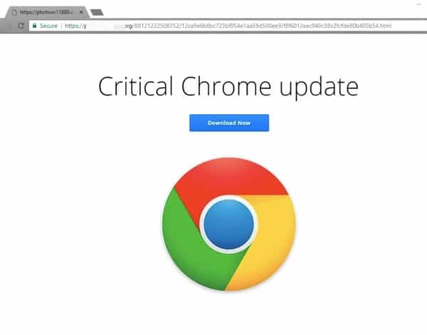 Bogus chrome update