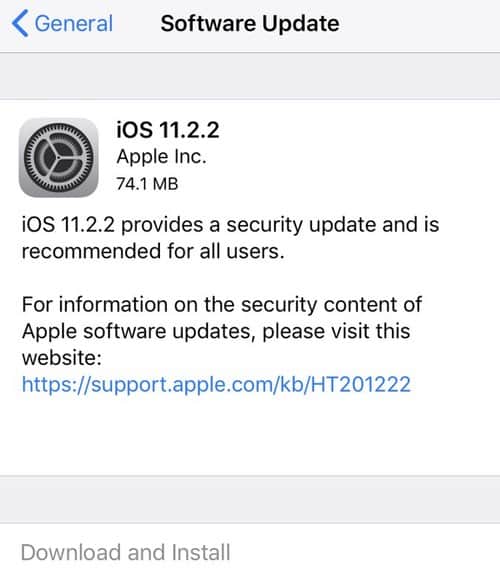 Ios 11 2 2