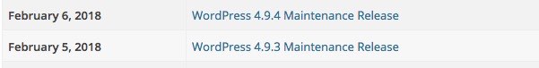 WordPress updates