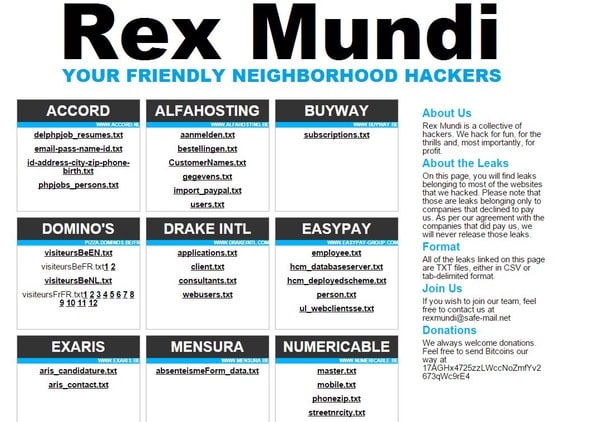Rexmundi site