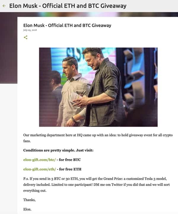 Tesla giveaway