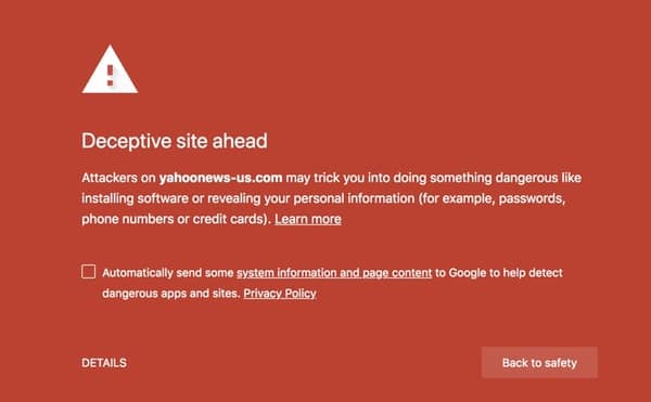 Deceptive site