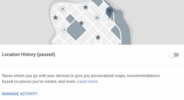Location history