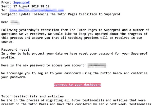 Password reset