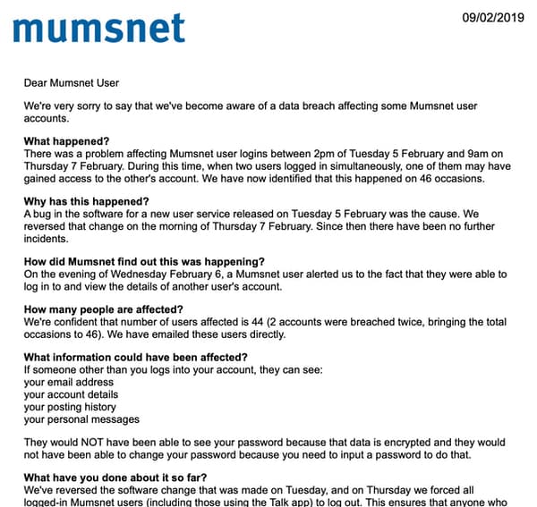 Mumsnet email