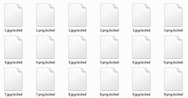 Lockergoga locked files