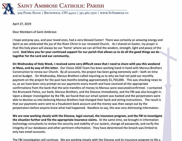 Parish letter