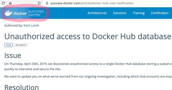 Docker Success center