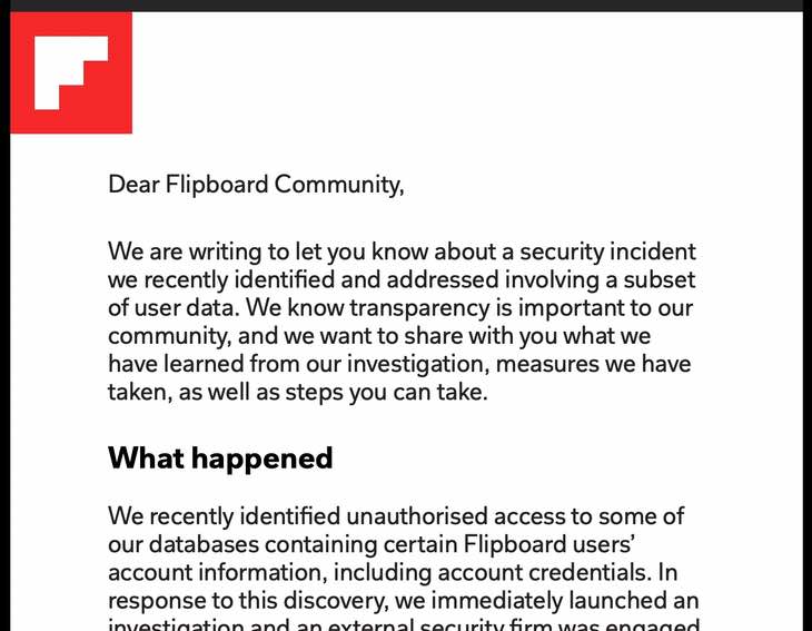 Flipboard email
