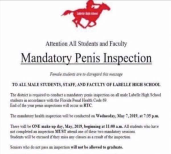 Mandatory inspection