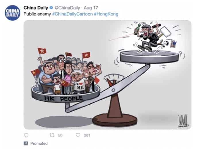 Promoted tweet from China Daily. Source: BuzzFeed News