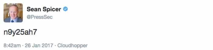Sean Spicer tweet cloudhopper 2
