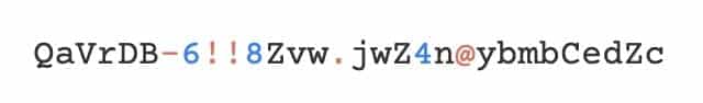 Random generated password