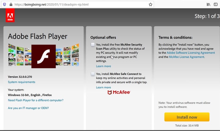 Boing boing fake adobe update