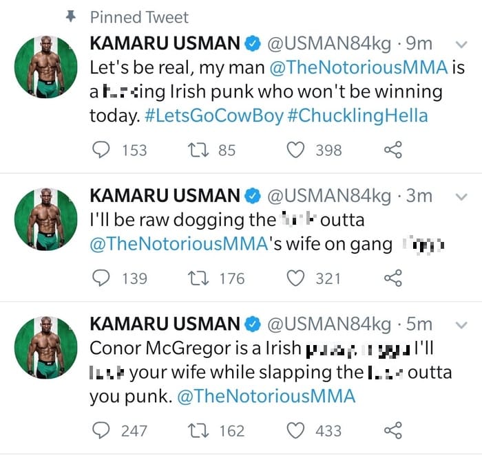 Usman tweets