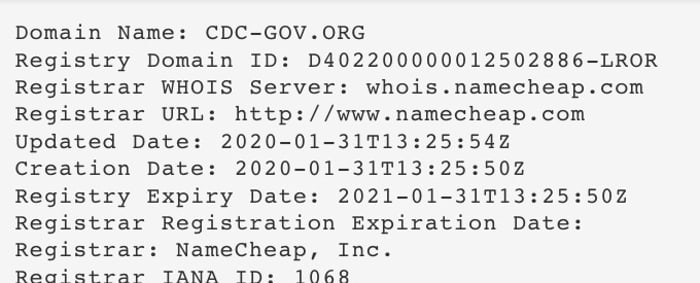 Whois information for Cdc-gov.org