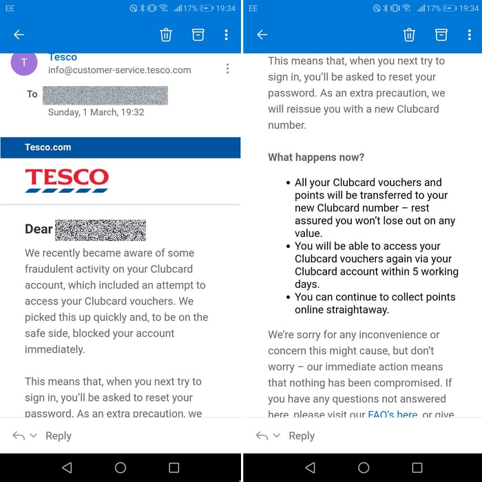Tesco email