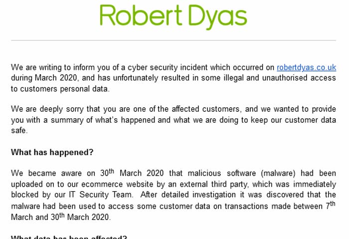 Robert dyas email