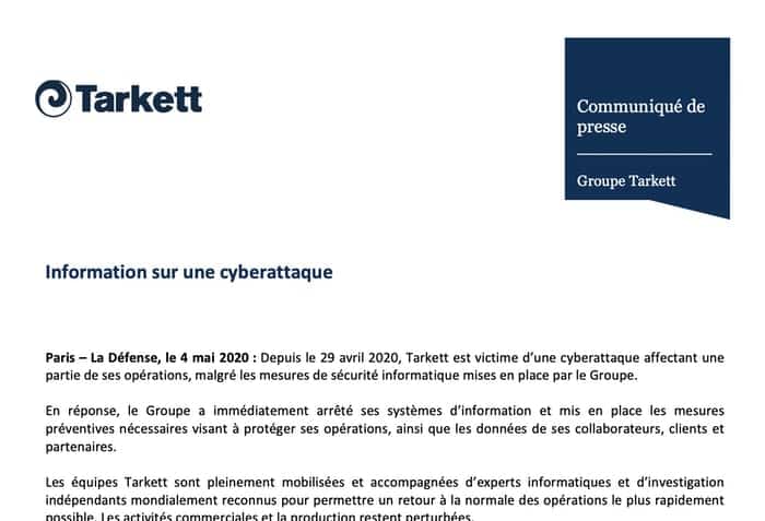 Tarkett press release