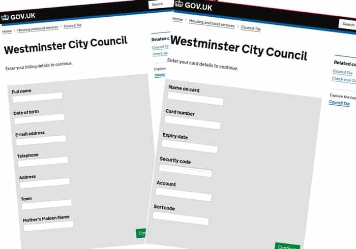 Westminster coronavirus phishing